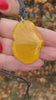 Klar gul stedmoderblomst med 14 karat guld double øksen